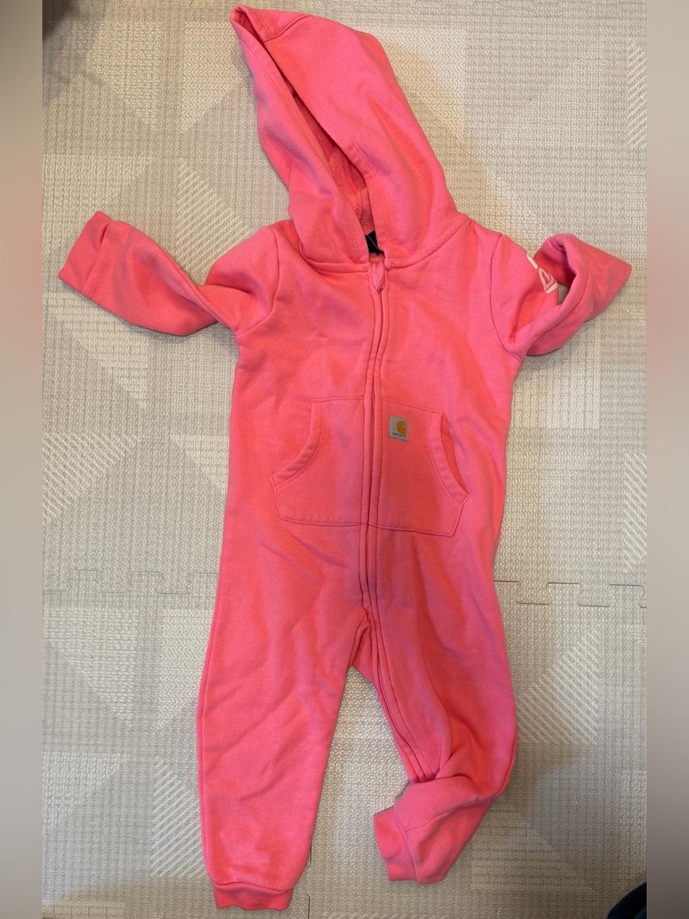 Carhartt Hooded Pink Footed One-Piece Romper